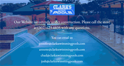 Desktop Screenshot of clarksswimmingpools.com